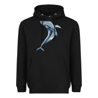 Black humpback whale jumping Heavyweight Hoodie - BarkalooDesign