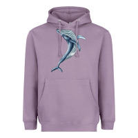 Lavender humpback whale jumping Heavyweight Hoodie - BarkalooDesign