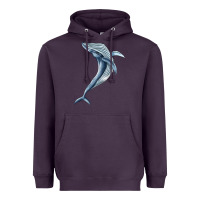 Plum humpback whale jumping Heavyweight Hoodie - BarkalooDesign