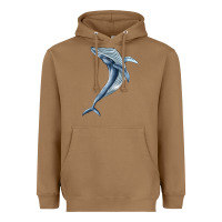 Toasted Coconut humpback whale jumping Heavyweight Hoodie - BarkalooDesign