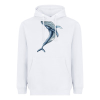 White humpback whale jumping Heavyweight Hoodie - BarkalooDesign
