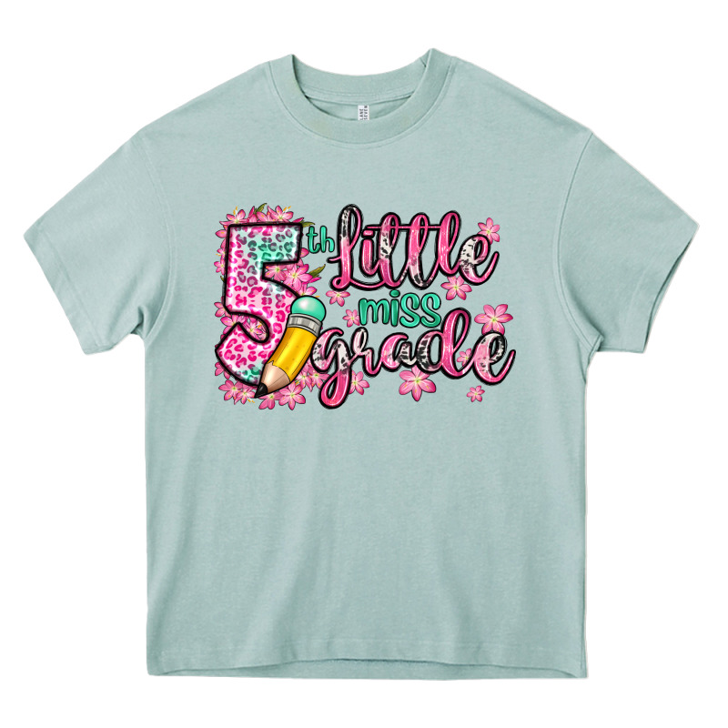 Little Miss 5th Grade Heavy Core Tee by Zillion Design Studio | Teevron