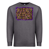 Charcoal Heather mardi gras leopard background Premium Sweatshirt - RanaPortraitStore