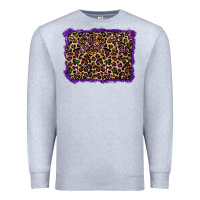 Heather Grey mardi gras leopard background Premium Sweatshirt - RanaPortraitStore