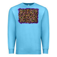 Ocean Blue mardi gras leopard background Premium Sweatshirt - RanaPortraitStore