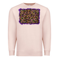 Pale Pink mardi gras leopard background Premium Sweatshirt - RanaPortraitStore