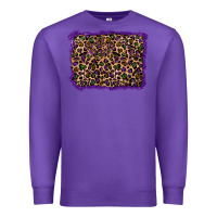 Purple mardi gras leopard background Premium Sweatshirt - RanaPortraitStore