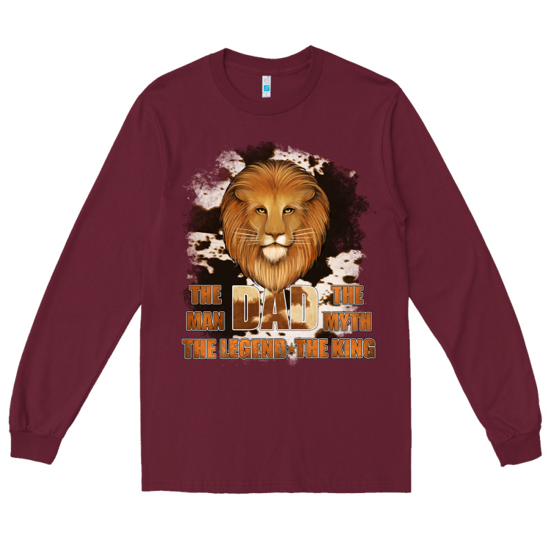 Dad The Man Cowhide Background Long Sleeve Tee by Jasminsmagicworld | Teevron