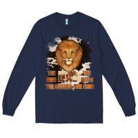 Navy Dad The Man Cowhide Background Long Sleeve Tee - Jasminsmagicworld
