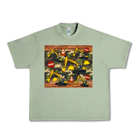 Oil Green excavator camouflage Urban Heavy Tee - Artiststas