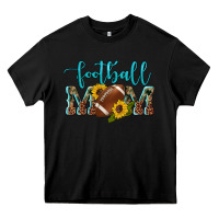 Black western leopard camouflage sunflowers  glitter mom football Heavy Core Tee - Artiststas