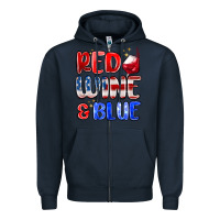 Navy red wine and blue Zipper Hoodie - MaliasSmallBusiness
