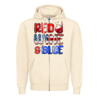Sandshell red wine and blue Zipper Hoodie - MaliasSmallBusiness