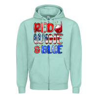 Seafoam red wine and blue Zipper Hoodie - MaliasSmallBusiness