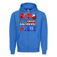 True Royal red wine and blue Zipper Hoodie - MaliasSmallBusiness