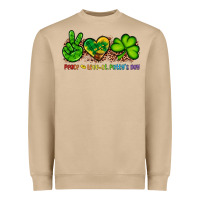 Mushroom peace love st patty's day Heavyweight Sweatshirt - Artiststas