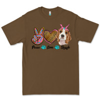 Cacao peace love beagle Premium Tee - RanaPortraitStore