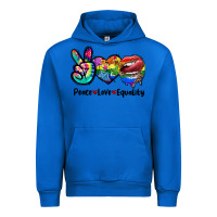 Cobalt Peace love equality LGBT+ Urban Hoodie - CowGirlArtShop