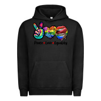 Pigment Black Peace love equality LGBT+ Urban Hoodie - CowGirlArtShop