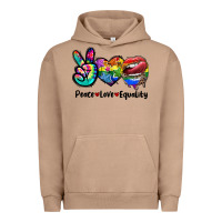 Pigment Burro Peace love equality LGBT+ Urban Hoodie - CowGirlArtShop