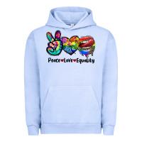 Pigment Grape Ice Peace love equality LGBT+ Urban Hoodie - CowGirlArtShop