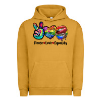 Pigment Peanut Butter Peace love equality LGBT+ Urban Hoodie - CowGirlArtShop