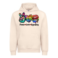 Sandshell Peace love equality LGBT+ Urban Hoodie - CowGirlArtShop