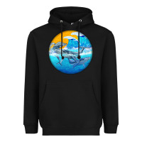 Black humpback whale Heavyweight Hoodie - BarkalooDesign