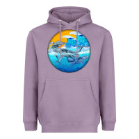 Lavender humpback whale Heavyweight Hoodie - BarkalooDesign