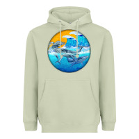 Matcha humpback whale Heavyweight Hoodie - BarkalooDesign