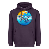 Plum humpback whale Heavyweight Hoodie - BarkalooDesign