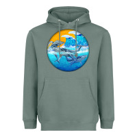 Sage humpback whale Heavyweight Hoodie - BarkalooDesign