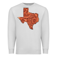 Dove Grey Texas Map Western Tooled Leather Pattern Premium Sweatshirt - Bettercallsaul