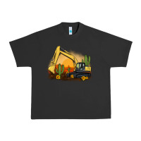 Pigment Black excavator cactus sunflower sunset Urban Heavy Tee - Artiststas