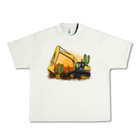 Pistachio excavator cactus sunflower sunset Urban Heavy Tee - Artiststas