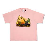 Salmon excavator cactus sunflower sunset Urban Heavy Tee - Artiststas
