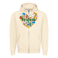 Sandshell teacher heart Zipper Hoodie - NancyCooperArtShop