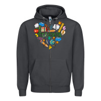 Smoke teacher heart Zipper Hoodie - NancyCooperArtShop