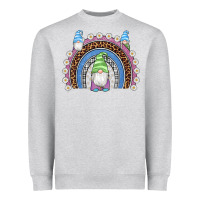 Heather Grey easter gnome rainbow Heavyweight Sweatshirt - Artiststas