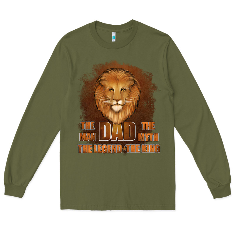 Dad The Man Leather Background Long Sleeve Tee by Jasminsmagicworld | Teevron