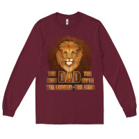 Burgundy Dad The Man Leather Background Long Sleeve Tee - Jasminsmagicworld