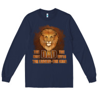 Navy Dad The Man Leather Background Long Sleeve Tee - Jasminsmagicworld