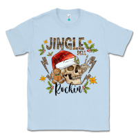 Dusty Blue jingle bell rock black Classic Tee - CowhideDigitalArt