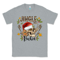 Heather Grey jingle bell rock black Classic Tee - CowhideDigitalArt