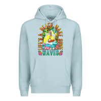 Blue Mist Life's a beach make some waves Premium Hoodie - NancyCooperArtShop