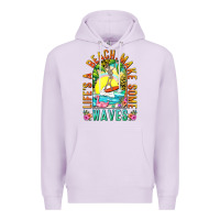 Lilac Life's a beach make some waves Premium Hoodie - NancyCooperArtShop