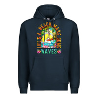 Navy Life's a beach make some waves Premium Hoodie - NancyCooperArtShop