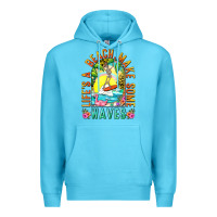 Ocean Blue Life's a beach make some waves Premium Hoodie - NancyCooperArtShop