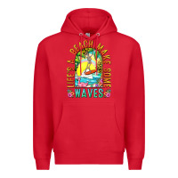 Red Life's a beach make some waves Premium Hoodie - NancyCooperArtShop