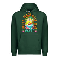 Sports Green Life's a beach make some waves Premium Hoodie - NancyCooperArtShop